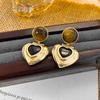 Silver Needle Clover Stud Earrings: Retro Hong Kong Style, Elegant and Fashionable Women's Luxury Jewelry.