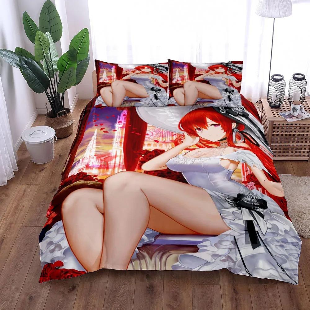 

Azur Lane Duvet Cover Set King Queen Double Full Twin Single Size Bed Linen Set EU Single 135x200cm