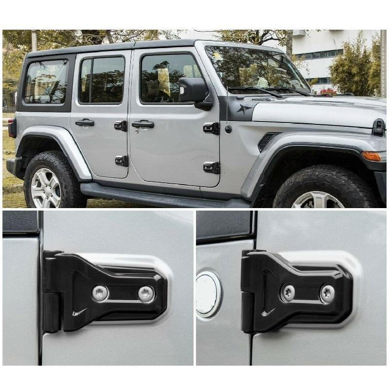 8pcs Car Door Hinge Protect Cover Trim Fit For Jeep Wrangler JL 4 Door & 2 Door