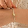 Luxurious Heart Zircon Chain Bracelet for Women,Gold Color Stainless Steel Link Chain Bracelets,Fashion Jewelry Gift