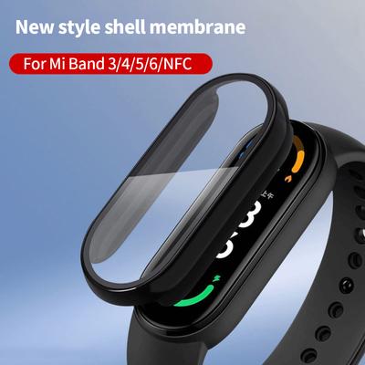 Película 3D + funda dura de PC para Xiaomi Mi Band 6 5 4 3, Protector de pantalla completa de correa de reloj inteligente para miband 6 5, funda protectora