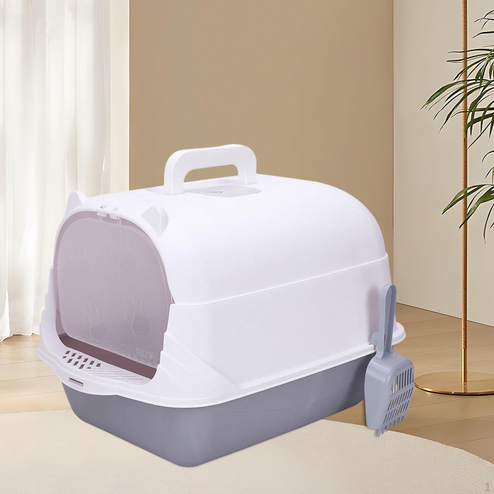 

Ящик для кошачьего туалета с капюшоном и совком, портативный закрытый ящик, туалет