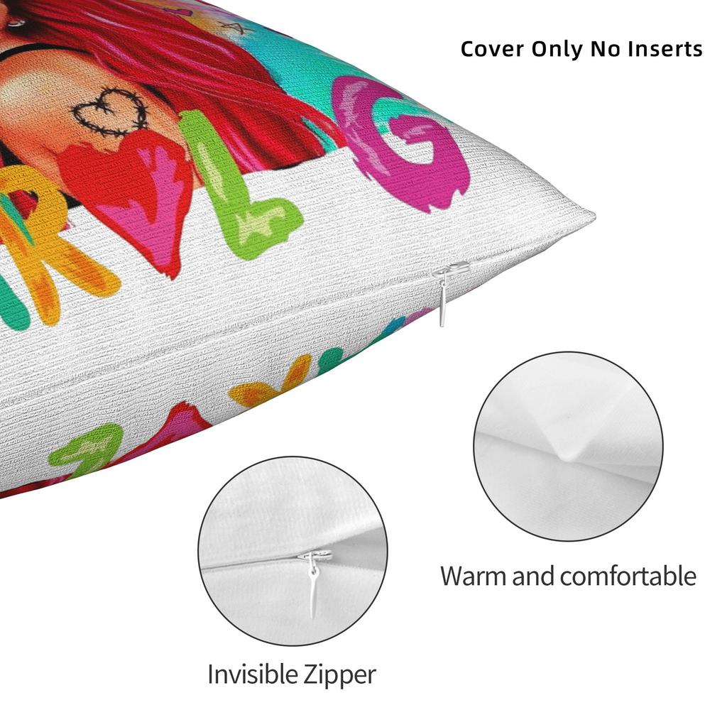 Karol G Bichota Music Singer Pillowcase Printed Polyester Cushion Cover Decor Pillow Case Cover Seater Square Xcm