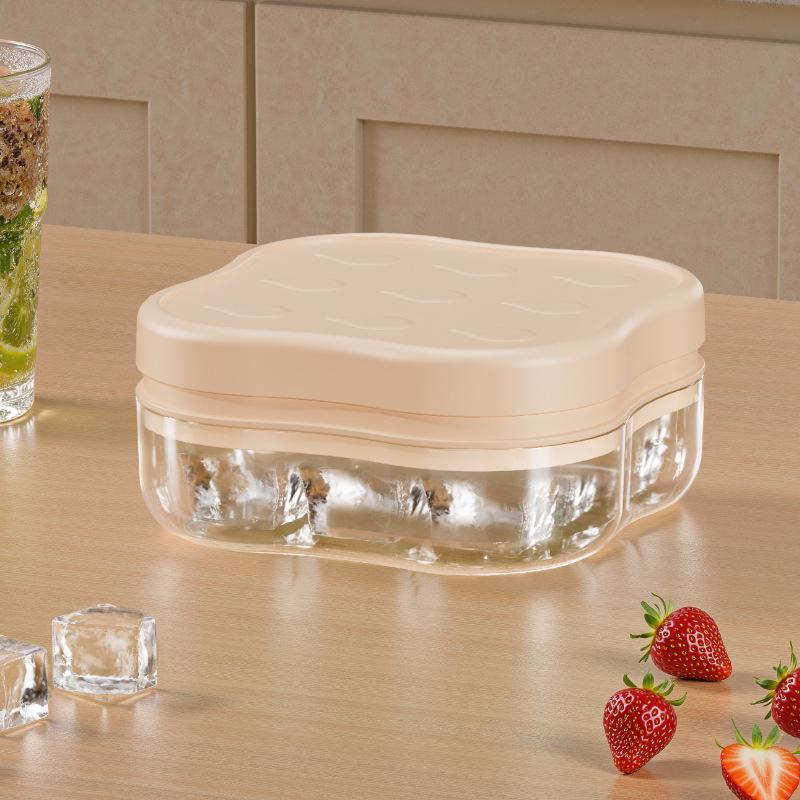 Large Capacity Food-Grade Ice Cube & Ball Tray with Storage