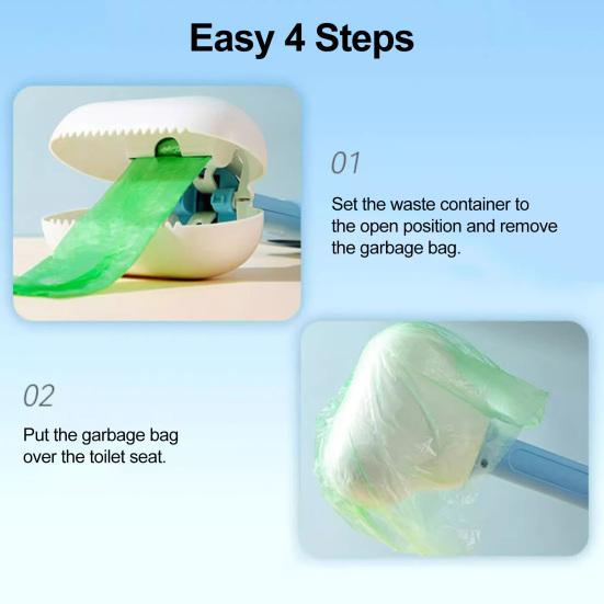 Dog Pooper Scooper No Touch Poop Scooper with Waste Bag Dispenser Pet Waste Grabber