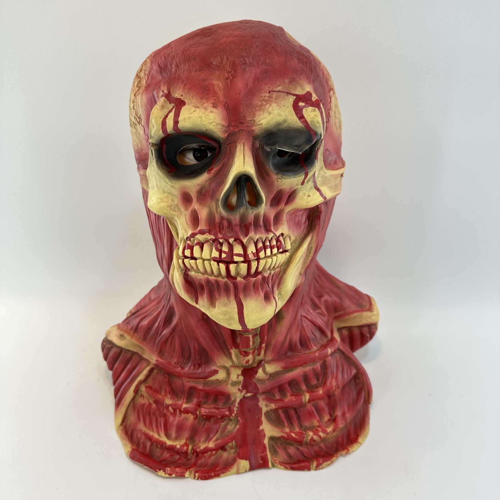 

Halloween zombie skull mask One size красный
