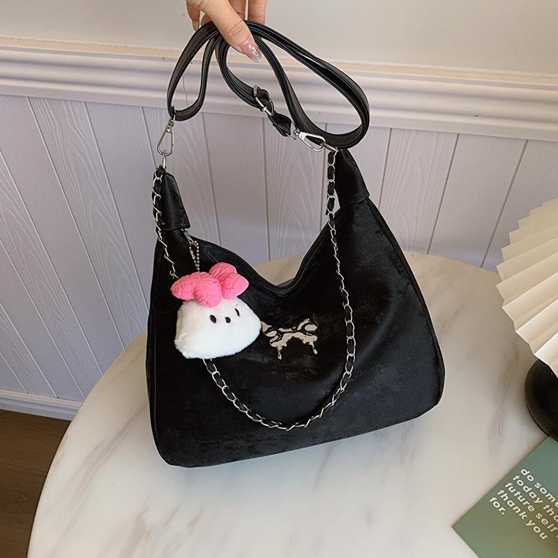 

Большая сумка женская 2024 весна и лето новая мода повседневная красивая большая вместительная простая женская сумка-тоут в иностранном стиле модная женская Without pendant чёрный