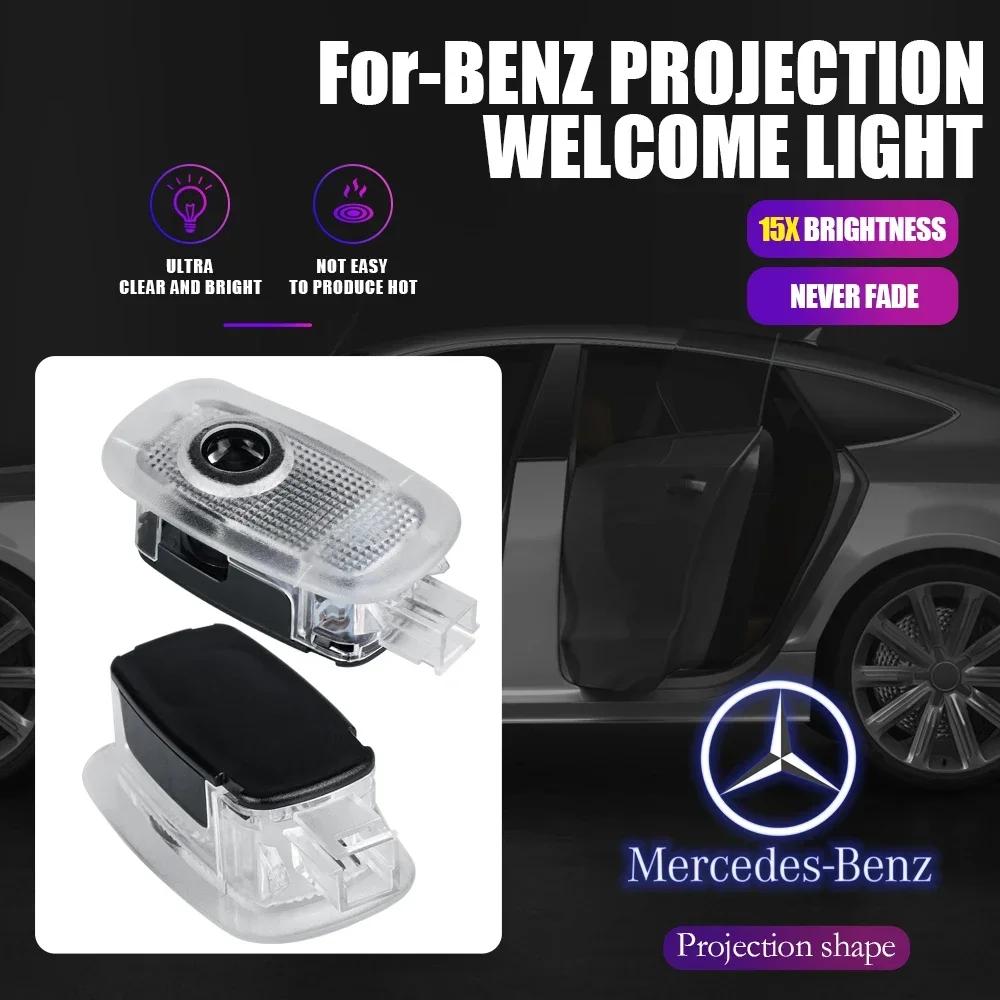 

New 2025 Hot 2PCS Wireless Car Door Welcome Light LED Shadow Projector Lamp For Mercedes Benz AMG W221 V-Class W639 Viano Sprint