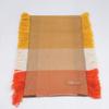HERMES [Good Condition] Cashmere Fringe Scarf Jaune Soleil/Beige/EcruUsed