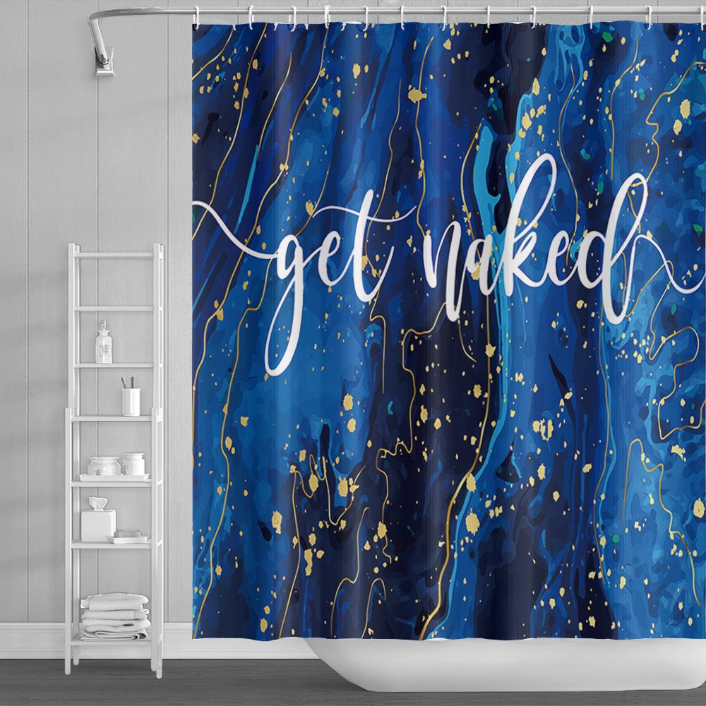 Мраморные занавески для душа с 3D принтом для ванной комнаты, мраморные занавески для ванной с золотыми прожилками, водостойкий чехол для купания из полиэстера с крючками