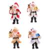 Tabletop Christmas Tree Pendant Mini Tree Christmas Decorations Resin Ornaments Tiny Santa Claus for Christmas Decor