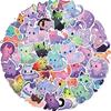 50PCS Cartoon Rainbow Starry Sky Cat Stickers Kawaii Space Cat Stickers,Galaxy Cate Stickers Aesthetic Cat Waterproof Stickers