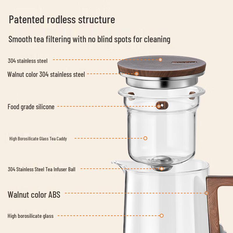 Xidomi Magnetic Infuser Glass Teapot
