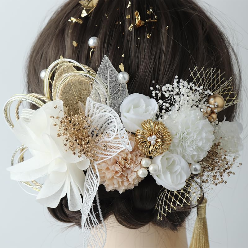MISS FANCY Hair Popular Japanese Style Lace Dried Flower Hairpin Retro Lolita Travel Headband with Floral Crafted with Japanese Cosmetic Perfect for