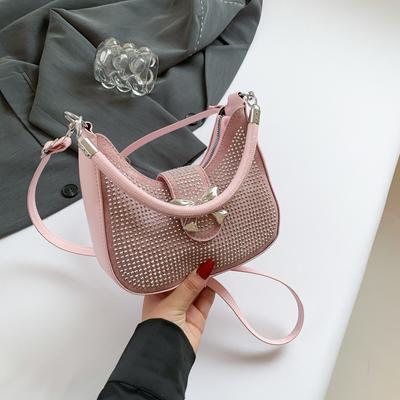 Niche Underarm Bag Women's Bag 2025 New Trendy Fashion Bright Diamond Chain Shoulder Messenger Bag