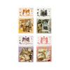 50 Sheets Per Pack of PET Scenery Stickers Featuring Cute Cats Adventures Planner Water Cup and Computer DIY Collage