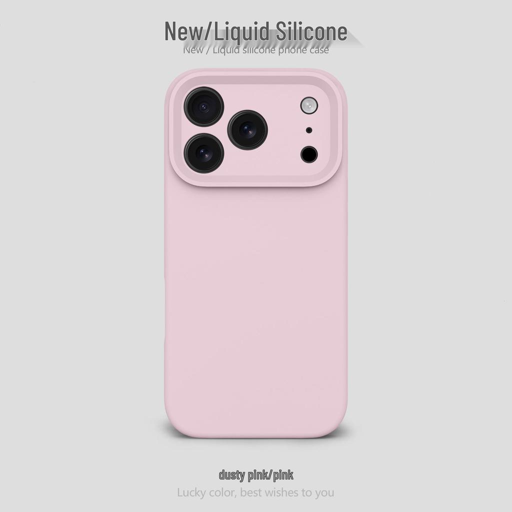 Flüssiges Silikon Airbag Sturzsichere Handyhülle für Apple 17Promax - Einfarbig, Feine Lochdesign für Frauen