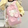 Cute girl contrasting color mini backpack female dopamine star trumpet backpack junior high school bag