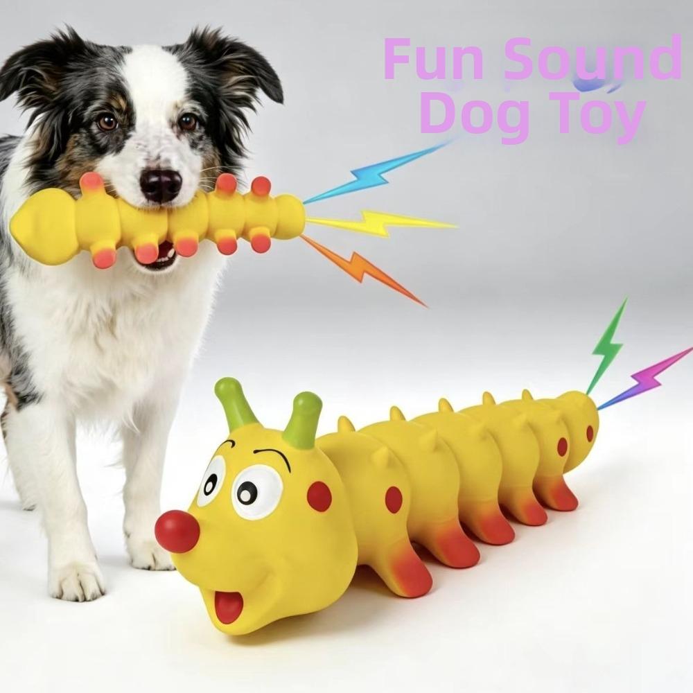 Slow Rebound Pet Squeaky Toy Caterpillar Shape Dog Grinding Teeth Stick Puppy Toy