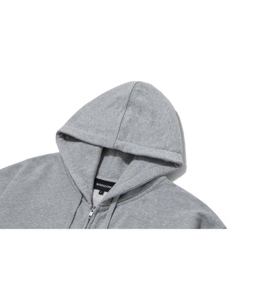 Wooalong Signature Hood Zip-Up - Gray