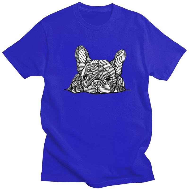 Custom Cool French Bulldog T Shirt Men 100 Cotton Tshirt Frenchie Dog Tee Tops Streetwear Tshirt