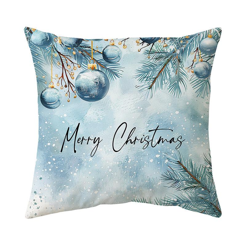 

Зимний рождественский снежный принт наволочка для подушки праздничное украшение диванная подушка чехол для подушки для дома спальня подушка 45*45cm CR034-3