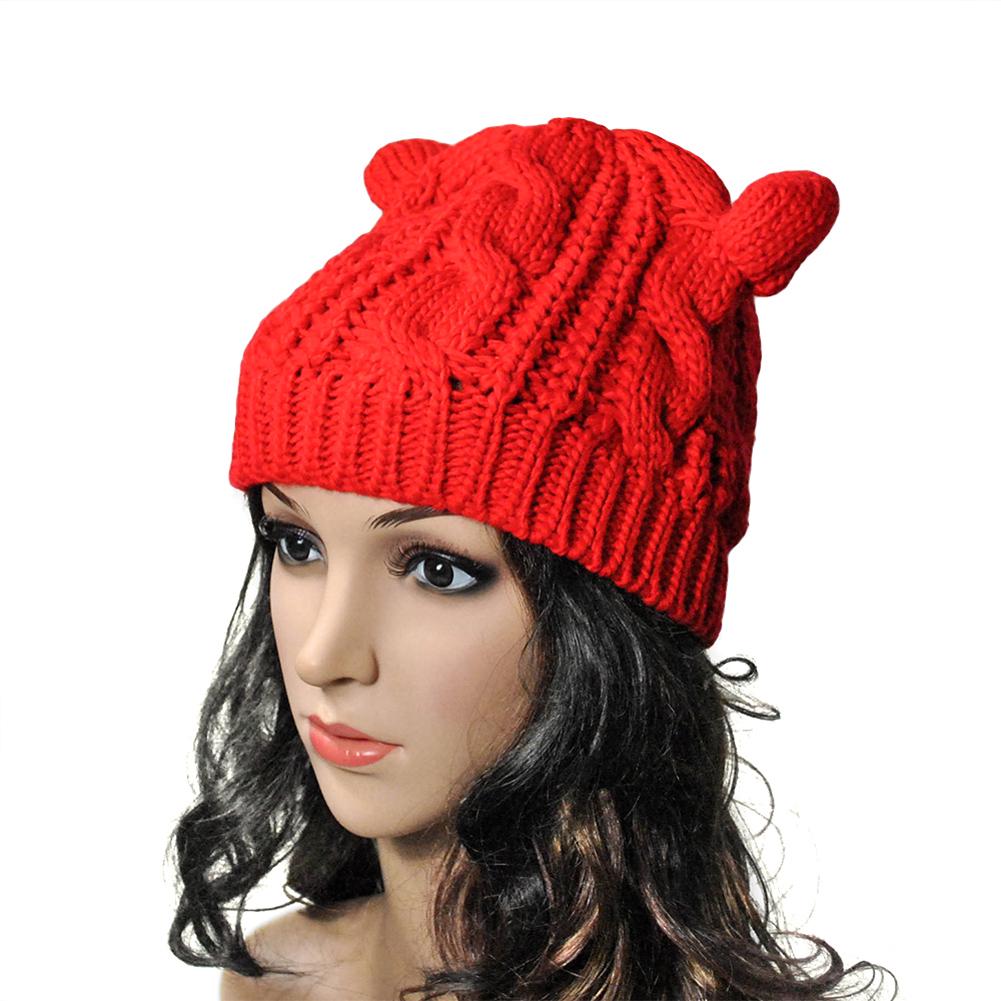 Cat Ear Crochet Braided Knit 