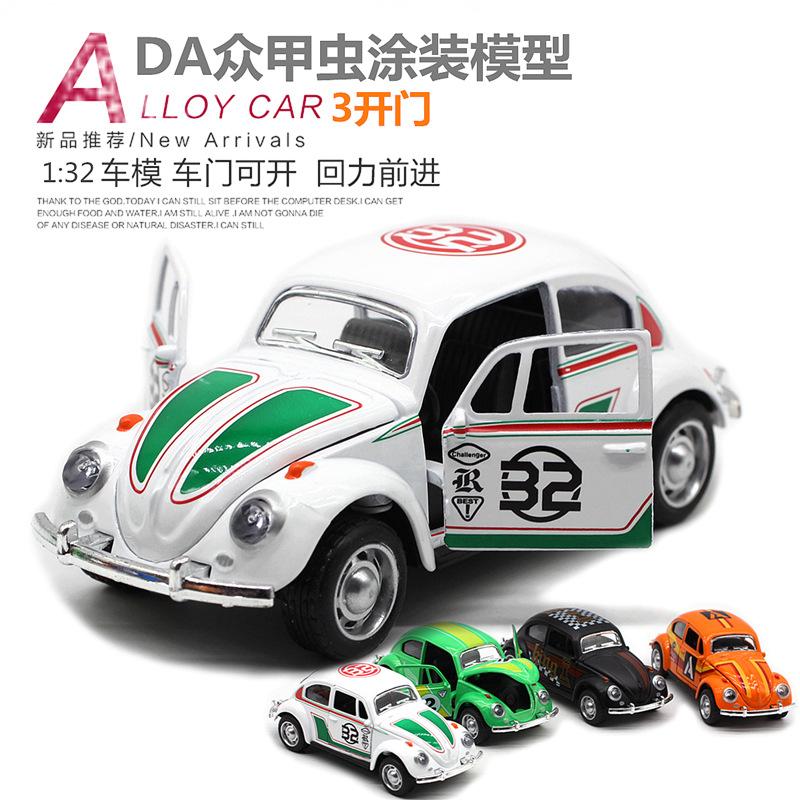 AABLA1 1:32 Volkswagen Beetle Car Model Alloy Car Classic Toys Diecasts Model Vehicles Collection Children Toy Gifts