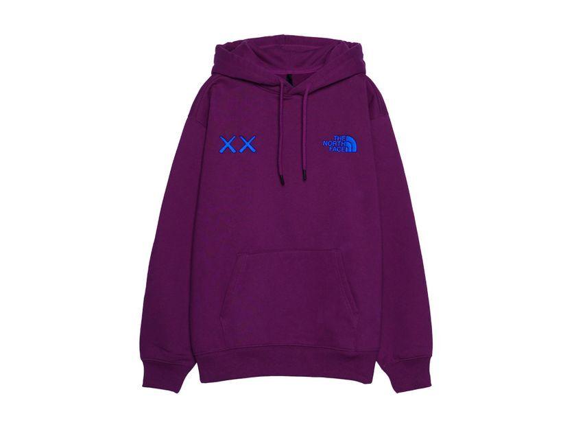The North Face Kaws Hoodie Purple Blue S
