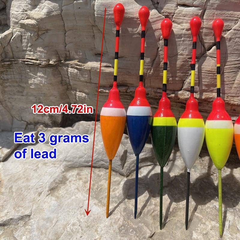 5 Pc Fishing Floats Mixed Color Long Tail Foam Fluctuate Floats Color Spinning Fishing Buoy