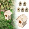 Wooden Bird Nest Hous DIY Hummingbird Cages Easy To Assemble Hanging Birdhouse  Outdoor