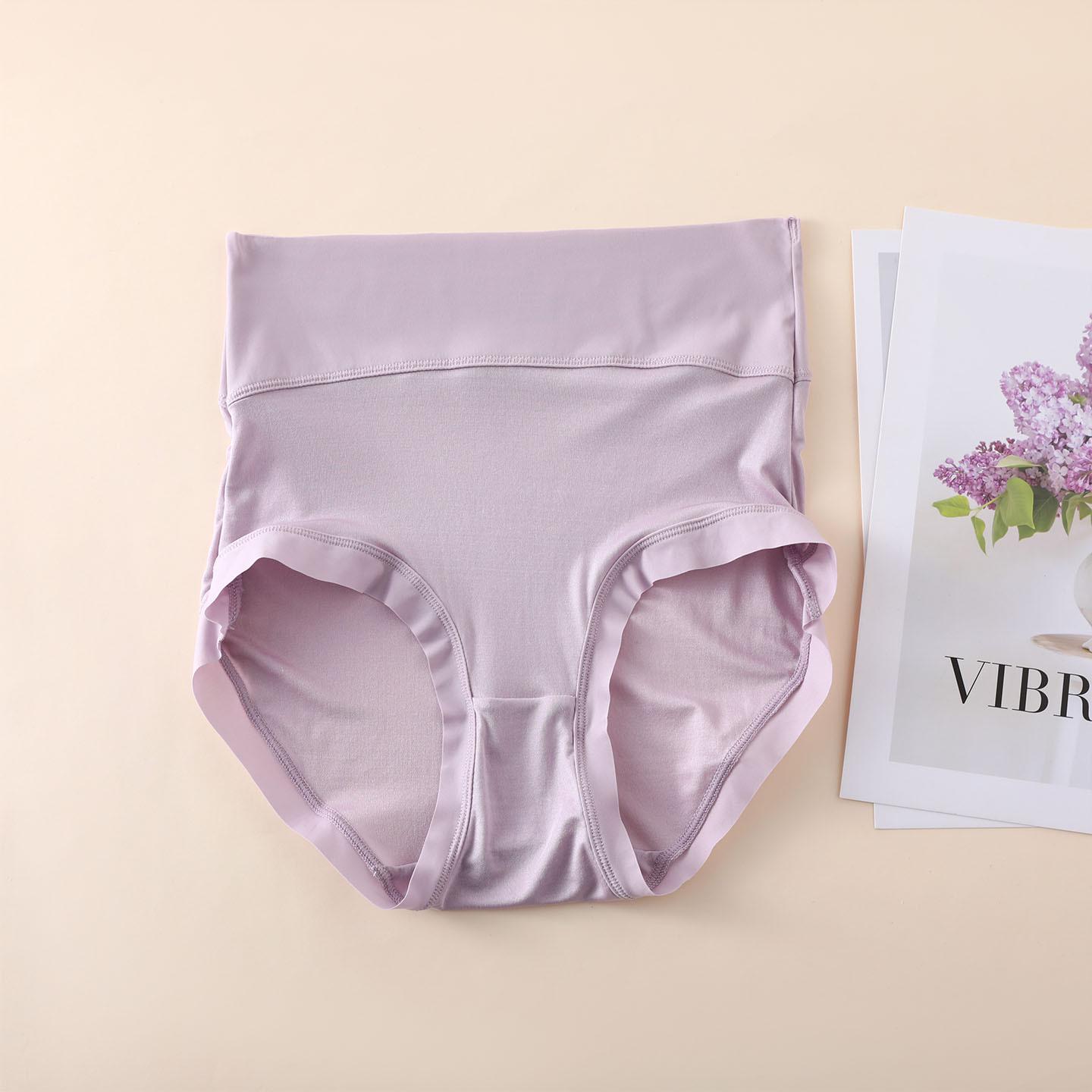 High-Waisted Women s Briefs: 100% Mulberry Silk, Lightweight, Breathable, Skin-Friendly, Knitted Butt-Covering Shorts. Medium