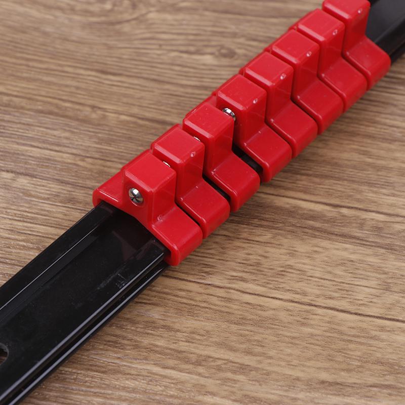 ABS-hylsor Organizer Hållare Brickor För Verktygslådor, 1/4 , 3/8, 1/2, Bärbar Monterbar Glidande Ställ Hylsa Rälsställ Verktyg