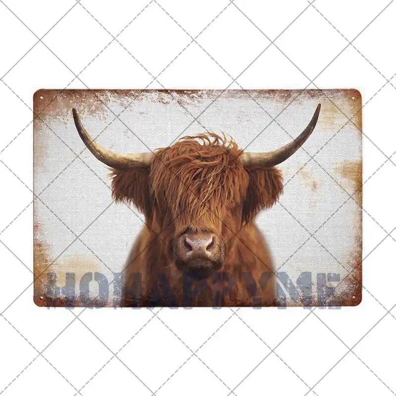 Bauernhof-Deko, Löwe, Pferd, Tiger, Schaf, Tier, Haustier, Freilandhaltung, Schild, Poster, Metall, Wandkunst, Platten, Eisenmalerei, Wohnkultur, 20 x 30 cm