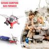 Cooking Stove Portable Outdoor Camping Combustor Cooker Cookware Travel Picnic BBQ Gas Furnace Stainless Steel Foldable Square