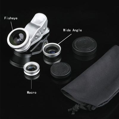 3In1 Mobile Phone Fish Eye+Wide Angle+Macro Camera Lens For Universal Cell Phone