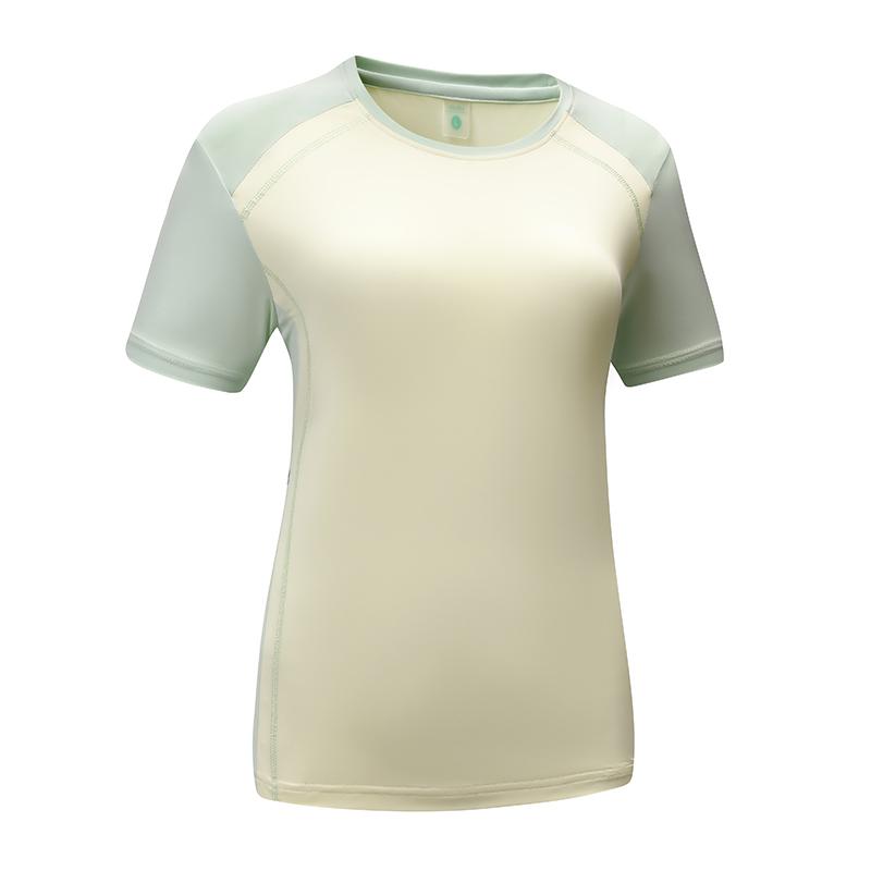 

Sports Short Sleeved Color Blocked Fitness Top, Women s Tight Yoga Suit, Outdoor Running Casual T-shirt XXXXL