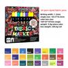 12/24pcs/set Color Fabric Marker Pen Washable Markers Markers Set  School Supplies Art Supplies for Artist
