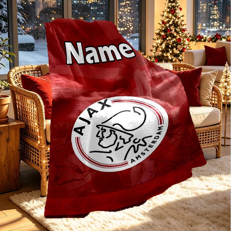 Custom Name Personalized Ajax Print Blanket, Home Decor, Bedroom, Sofa, Camping, Couch, Gifts for Birthday Christmas