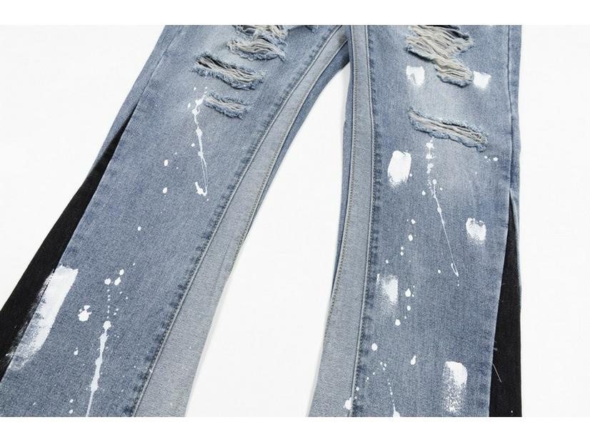 GALLERY DEPT Jeans Acampanados de Calle para Hombre con Grafiti de Tinta