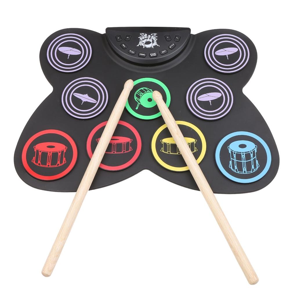 Portable Roll Drum Kit Silicone Roll Electronic Drum Roll Drum