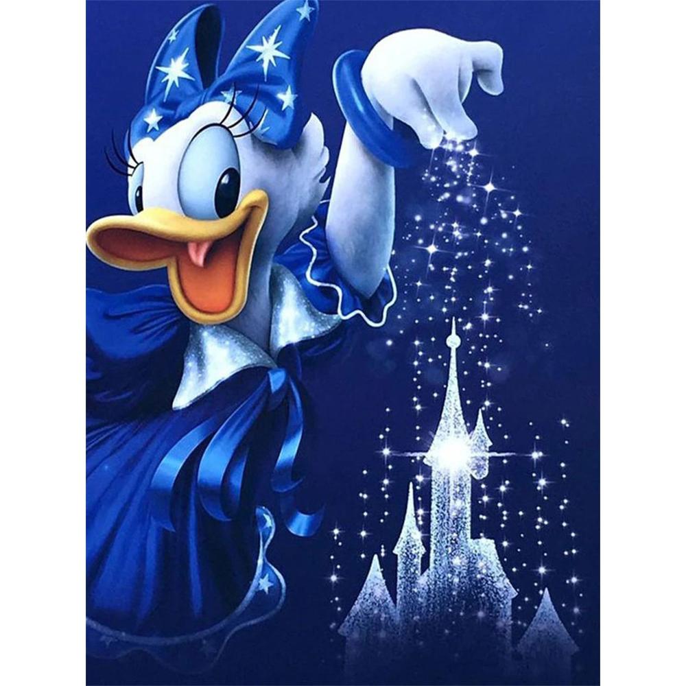 

Disney 5D DIY Diamond Painting Decorations, Daisys Magic Castle Theme Illustration Diamond Embroidery Rhinestone Cross Stitch Set Handmade Round 20x30cm