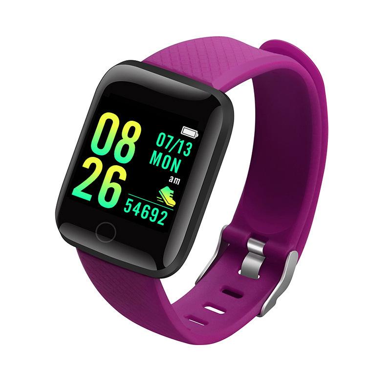 116Plus D13 Smart Sports Bracelet with Color Screen, Step Counter, Bluetooth Alerts, Heart Rate & Blood Pressure Monitor.