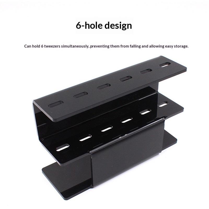 Acrylic Eyelash Tweezers Storage Holder Stand 6 Holes Convenient Tweezers Stand Shelf Hold Lash Extension Women Makeup Tools