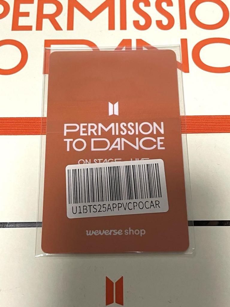 [USED] BTS PERMISSION TO DANCE PVC Trading Card Jimin