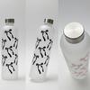 Portable Bowknot Pattern Water Bottle Anti-Slip 1000ml Frosted Sports Flask Leak-Proof Plastic School Drinking Water Cup