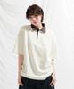 JEMUT Work Oversized Collared Short Sleeve T-Shirt Cream Sost2568