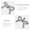 1 Pair Shiny Bow Shoes Clips Removable Shoes Flower Shoes Decorations Clip Rhinestone Bowknot Charm Buckle High Heel Shoes