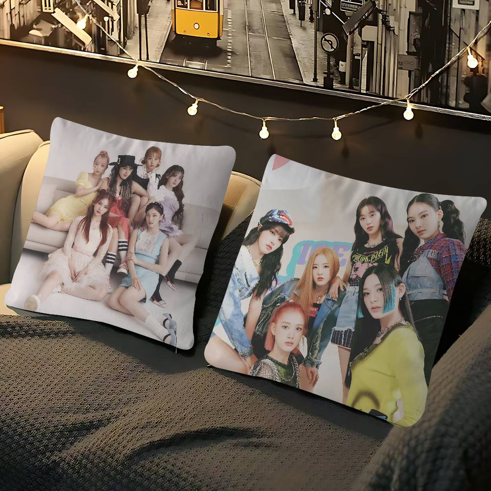 Kpop S-STAYC Cushion Cover Pillowcase Upholstery Sofa Throw Pillow Home Decor Pillowcas