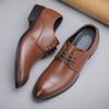 Fashion British Style Shoes For Men Comfy Business Shoes Male New Casual Leather Shoes Men's Dress Shoes Formal Leather Large Size 48